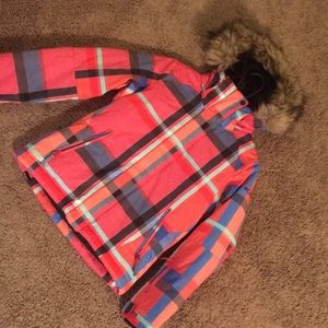 A kids size 10 (medium) roxy ski jacket